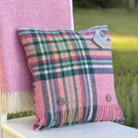BRONTE by Moon Cushion - St Ives Pink in Shetland Wool