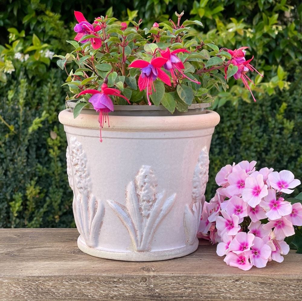 Kew Hyacinth Low Planter Calamine Pink - Royal Botanic Gardens Plant Pot - 
