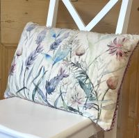 Voyage Herb Garden in Lavender Hues Rectangular Country Cushion - 40 x 60cm