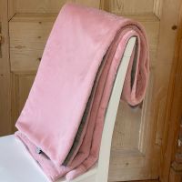 Faux Fur Throw or Blanket in Blush Pink