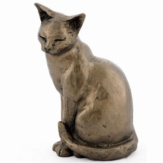 Maisie Cat Sitting Frith Bronze Sculpture by Paul Jenkins