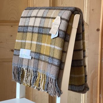 Tweedmill Natural Buchanan Beige Check Travel Rug / Blanket / Throw / Picnic