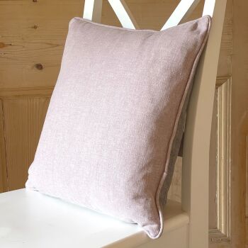 Reversible Linen Mix Cushion - Lavender/Silver Grey