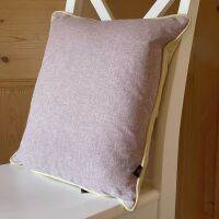 Reversible Linen Mix Cushion - Lavender/Yellow