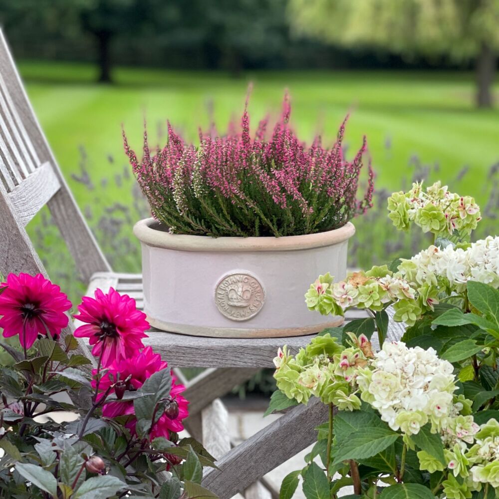 Kew Oval Planter Calamine Pink - Royal Botanic Gardens Plant Pot - Small