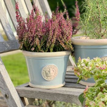 Kew Low Planter Pot Scandinavia Blue - Royal Botanic Gardens Plant Pot - Small