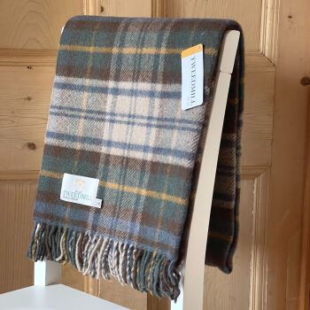Tweedmill Tartan Antique Dress Gordon Knee Rug or Small Blanket Pure New Wool
