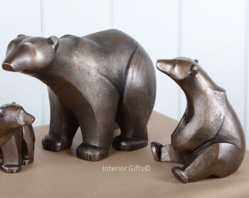 POLAR BEAR COUPLE Frith Sculptures by Adrian Tinsley