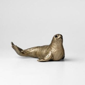 Seal Small Frith Sculpture Cold Cast Bronze by Jonny Sanders