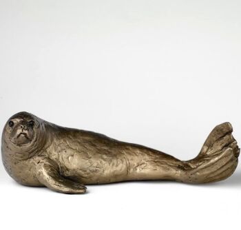 Seal Large Frith Sculpture Cold Cast Bronze by Jonny Sanders