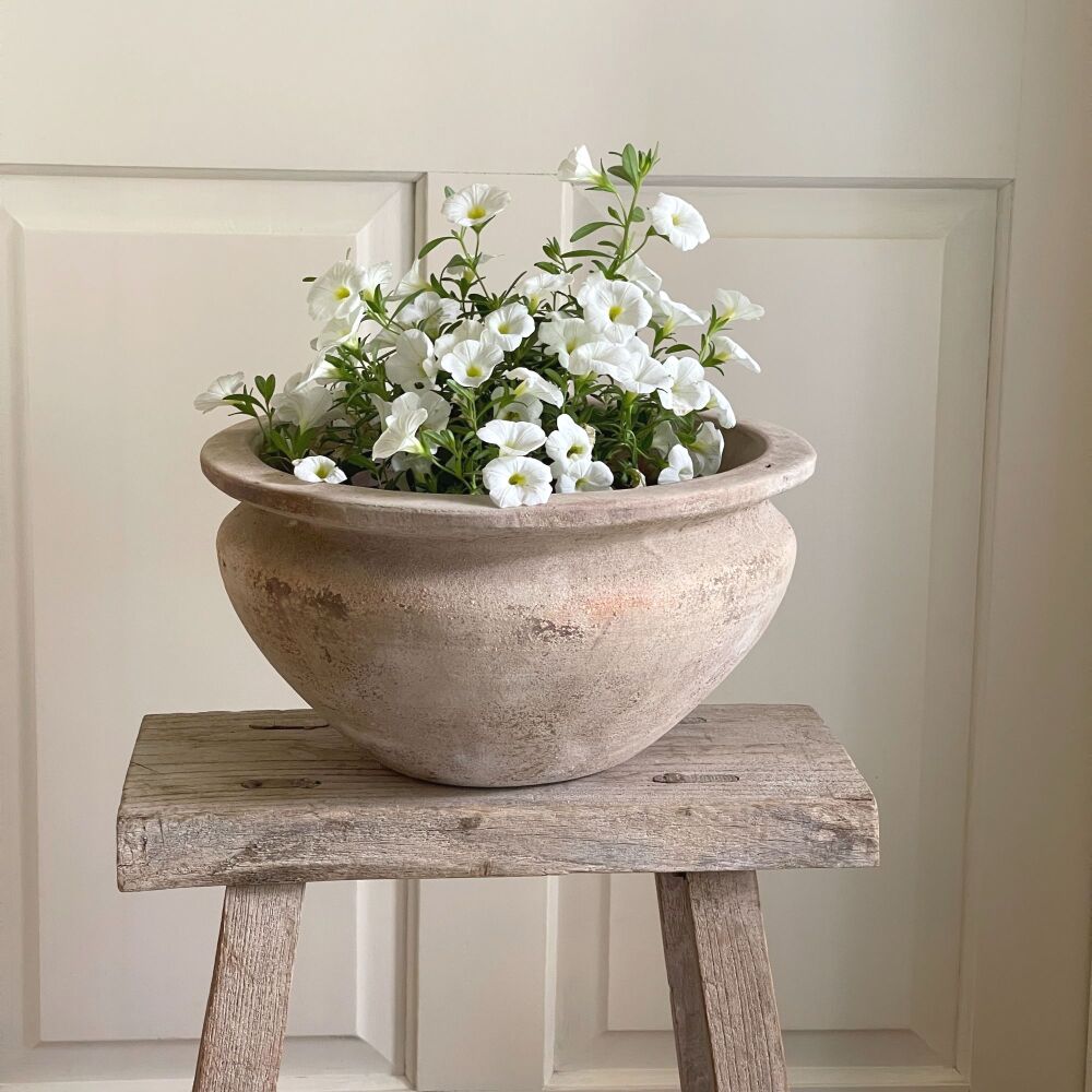 Vintage Style aged Terracotta Asthall Bowl Frostproof Planter  - Small
