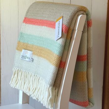 Tweedmill Ascot Spring Stripe Pure New Wool Throw