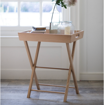 Butlers Tray in Raw Oak with Removable Top