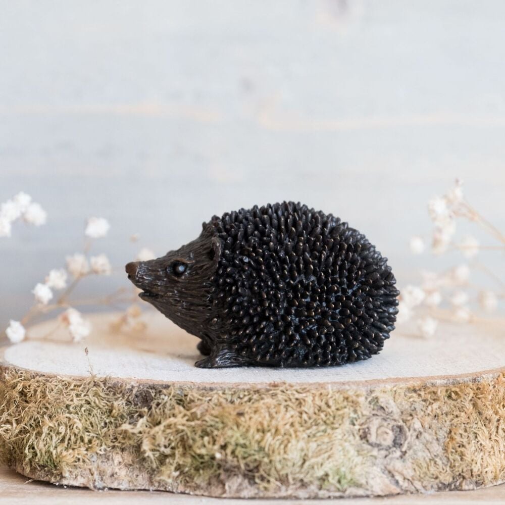 Frith Creative Bronze Hedgehog Walking Sculpture Miniature SOLID BRONZE by 