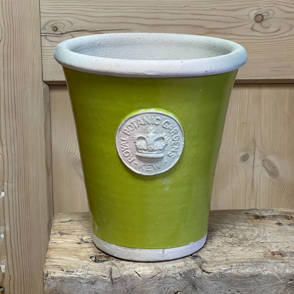 Kew Long Tom Pot in Orchard Green - Royal Botanic Gardens Plant Pot - Large