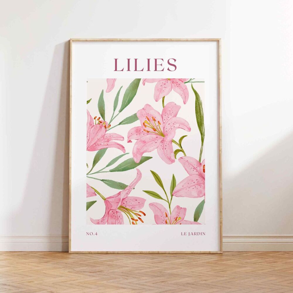 Lily Art Print - Pink