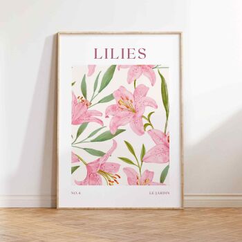 Lily Flower Art Print - Pink