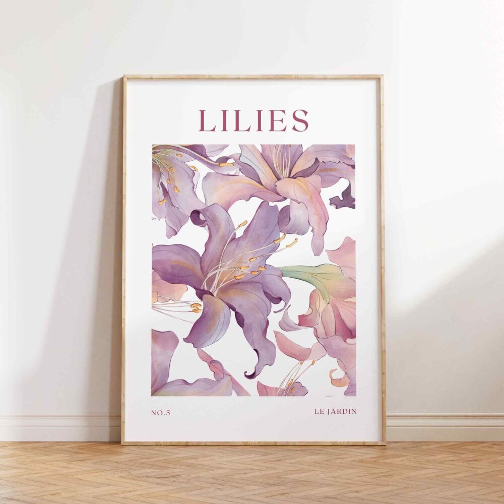 Lily Art Print - Purple