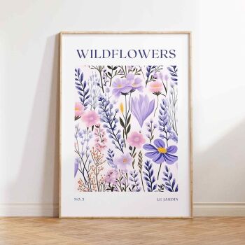 Wildflowers Print - Pink & Purple