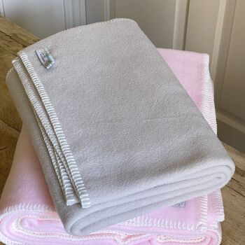 Luxurious Fleece Throw or Blanket Small - Oatmeal Beige