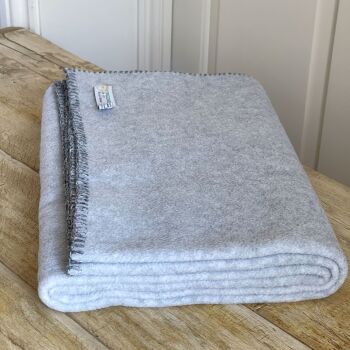 Luxurious Fleece Throw or Blanket Small - Silver Grey