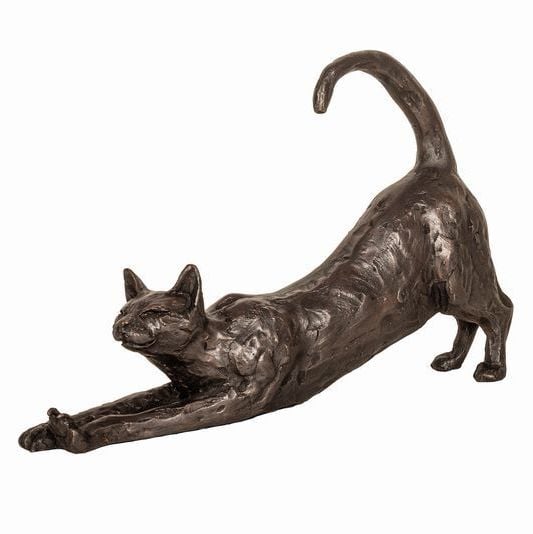 Premier Collection Cat Stretching Frith Gallery Bronze Sculpture by Paul Je