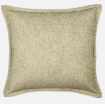 Linen mix Plain Cushion - Pale Olive Green