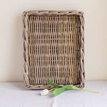 Rattan Wicker Display or Styling Tray - Medium