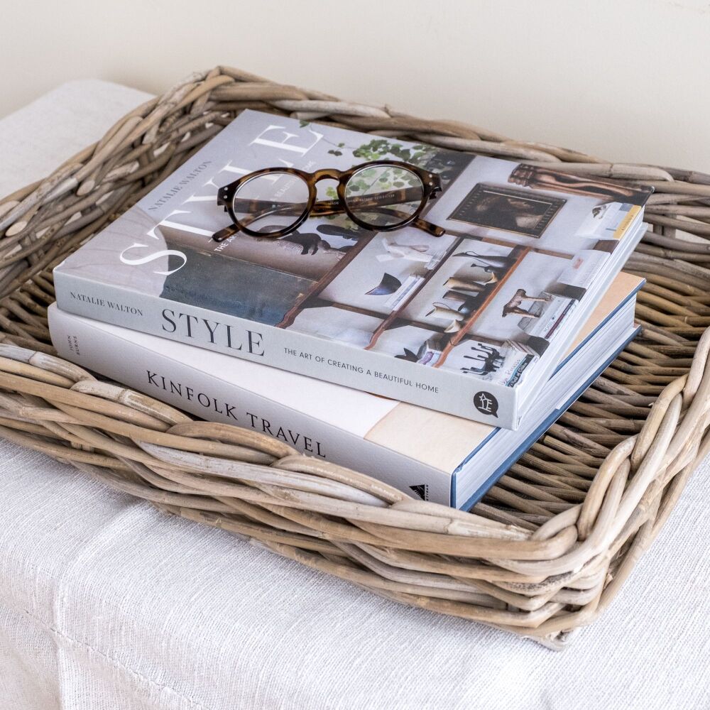 Rattan Wicker Display or Styling Tray - Small