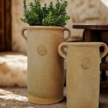 Kew Garden Rustic Antique Terracotta Tall Pot / Vase - Large