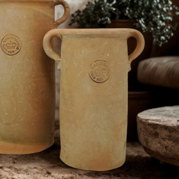 Kew Garden Rustic Antique Terracotta Tall Pot / Vase - Small