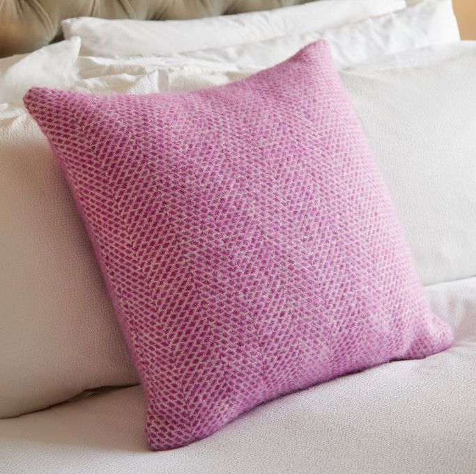 Tweedmill Pure New Wool Honeycomb Rosa Pink Cushion 50 x 50 cm