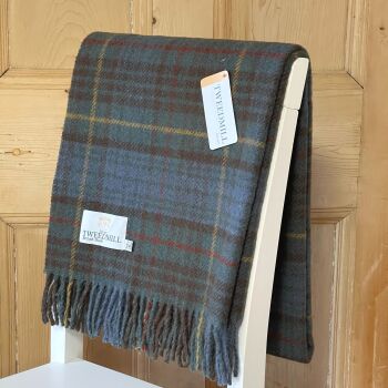 Tweedmill Tartan Antique Hunting Stewart Knee Rug or Small Blanket Pure New Wool