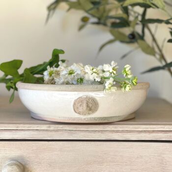 Kew Low Flower & Bulb Bowl Bone - Royal Botanic Gardens Plant  Pot - Small