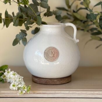 Kew Royal Botanic Gardens Flower Jug in Bone White - Large