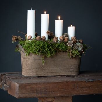 Rusty Metal Trough Planter / Plant Pot with handles - 3 sizes