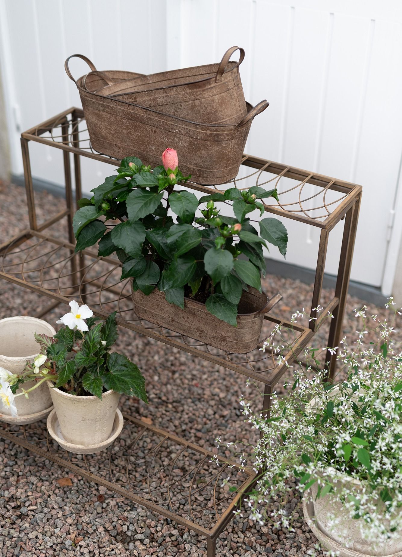 Rusty Trough Planters