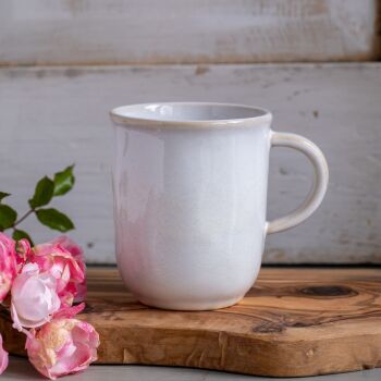 Stoneware Mug with Natural Tones - Medium