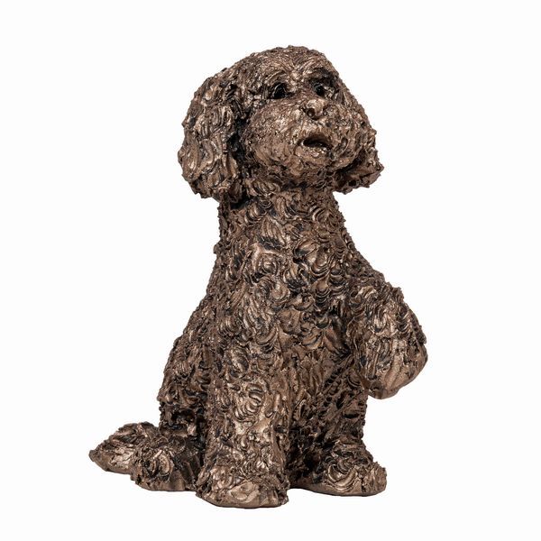 BELLA Cockapoo Standing Frith Bronze Sculpture by Adrian Tinsley