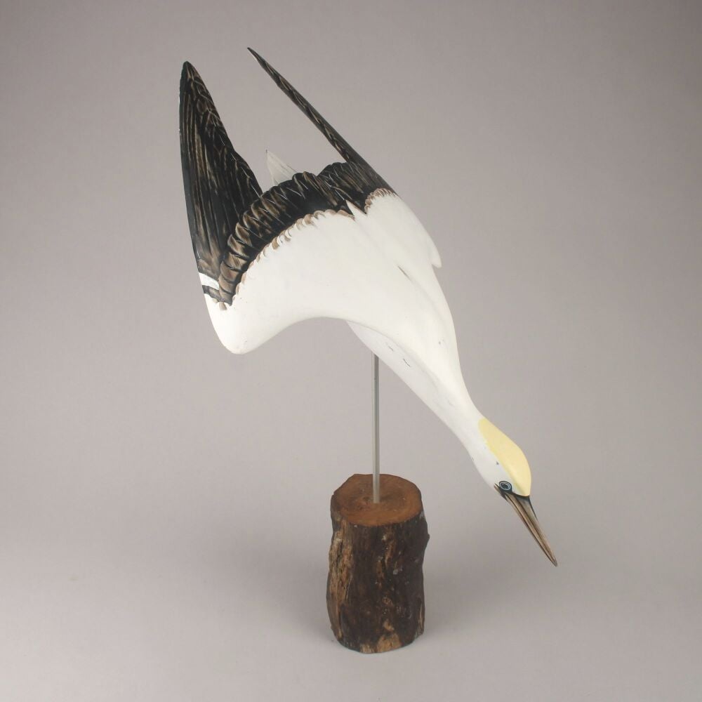 Archipelago 'Gannet Diving' Bird Wood Carving
