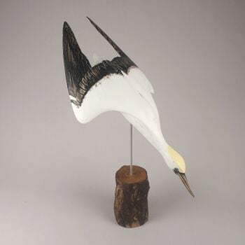 Archipelago 'Gannet Diving' Bird Wood Carving