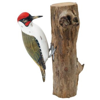 Archipelago Green Woodpecker Bird Wood Carving