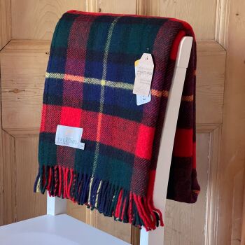 Tweedmill Kilgour Country Tartan Check Red Plaid Picnic / Throw / Travel Rug / Blanket