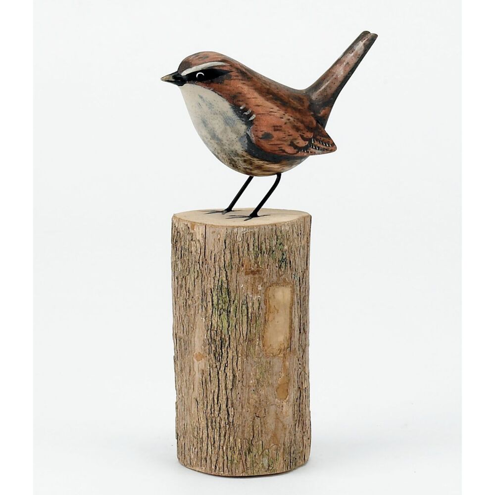 Archipelago Wren Bird Wood Carving - 'Jenny' Wren