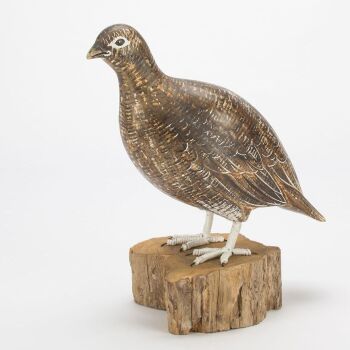 Archipelago Grouse Female Bird Wood Carving
