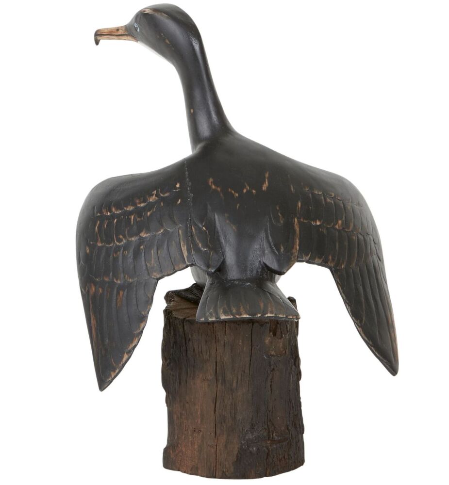 Archipelago Small Wingspread Cormorant Bird Wood Carving