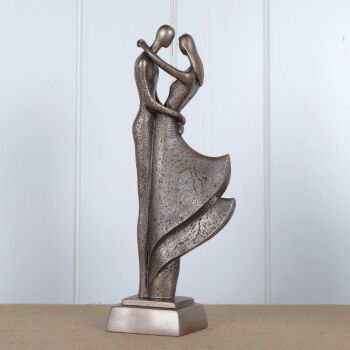 Strictly Ballroom Bronze Dancing Couple Embracing by Frith Sculpture