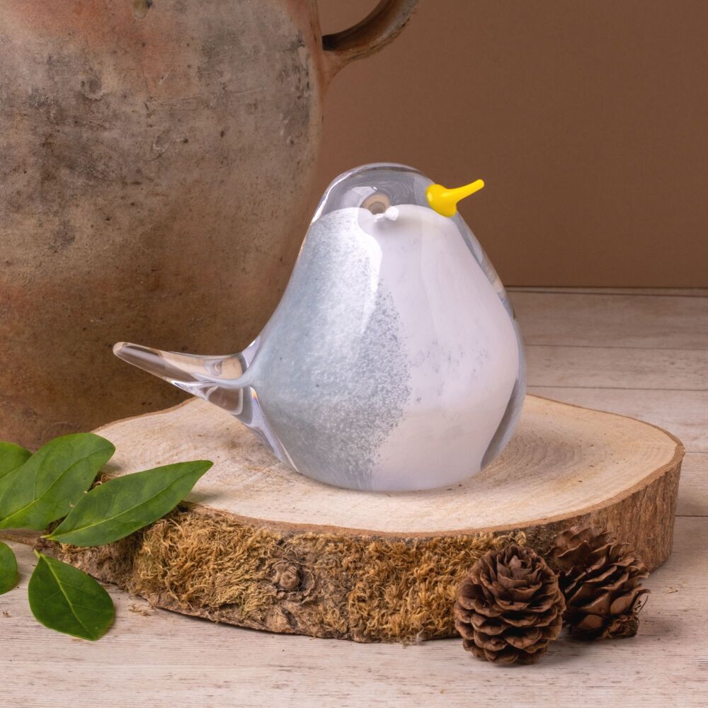 Glass Seagull Bird Sculpture / Paperweight Large - Handmade