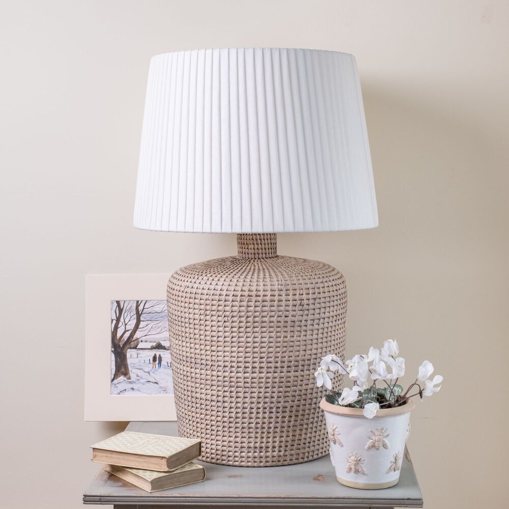 Rattan Wicker Artisan Lamp Base - 41 cm H