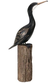 Archipelago 'High Cormorant' Bird Wood Carving